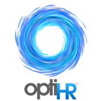 OptiHR logo, OptiHR contact details