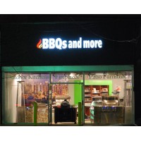 BBQs and more logo, BBQs and more contact details