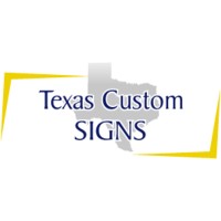 Texas Custom Signs logo, Texas Custom Signs contact details