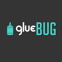 GlueBug logo, GlueBug contact details