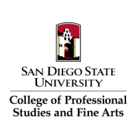 College of Professional Studies and Fine Arts at San Diego State University logo, College of Professional Studies and Fine Arts at San Diego State University contact details