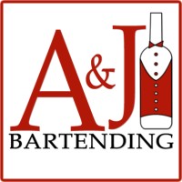 A&J Bartending logo, A&J Bartending contact details