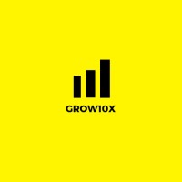 GROW10X logo, GROW10X contact details