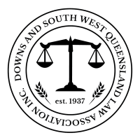 Downs and South Western Queensland Law Association logo, Downs and South Western Queensland Law Association contact details