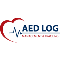 AED Log logo, AED Log contact details