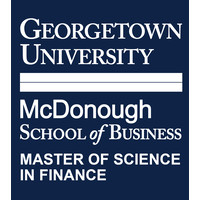 Georgetown University Master of Science in Finance logo, Georgetown University Master of Science in Finance contact details