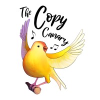 The Copy Canary logo, The Copy Canary contact details