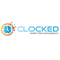 Clocked logo, Clocked contact details