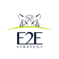 E2E strategy logo, E2E strategy contact details