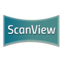 ScanView logo, ScanView contact details