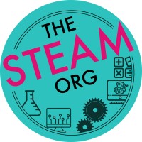 The STEAM Org logo, The STEAM Org contact details