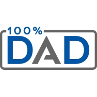 100% DAD logo, 100% DAD contact details