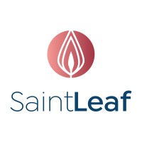 The SaintLeaf logo, The SaintLeaf contact details