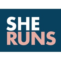 She Runs logo, She Runs contact details