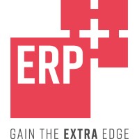 ERP+ logo, ERP+ contact details