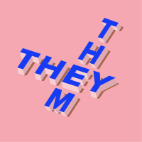 (They/Them) logo, (They/Them) contact details