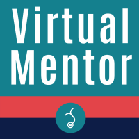 The Virtual Mentor logo, The Virtual Mentor contact details