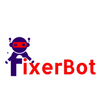 FixerBot logo, FixerBot contact details