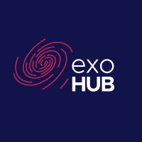 exoHub logo, exoHub contact details