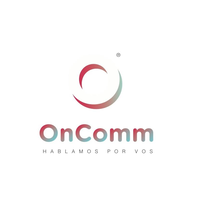 ON COMM logo, ON COMM contact details