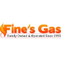 'Fine''s Gas' logo, 'Fine''s Gas' contact details