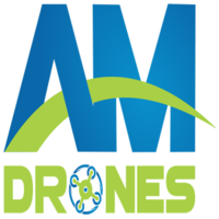 AM Drones logo, AM Drones contact details