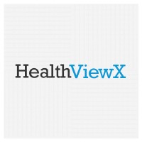 HealthViewX logo, HealthViewX contact details