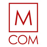 M COM logo, M COM contact details