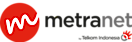 PT. Metranet logo, PT. Metranet contact details