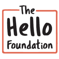 The Hello Foundation logo, The Hello Foundation contact details