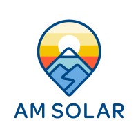 AM Solar logo, AM Solar contact details