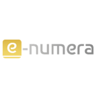 E-numera logo, E-numera contact details