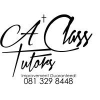 A Class Tutors logo, A Class Tutors contact details