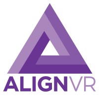 AlignVR logo, AlignVR contact details