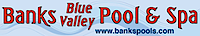 Banks Blue Valley Pool & S[a logo, Banks Blue Valley Pool & S[a contact details