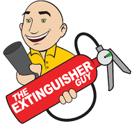 The Extinguisher Guy logo, The Extinguisher Guy contact details