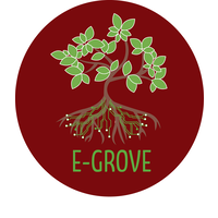 E-Grove logo, E-Grove contact details