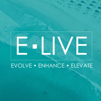 E-Live logo, E-Live contact details