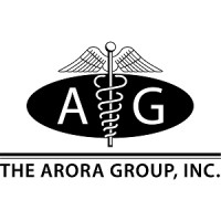 The Arora Group logo, The Arora Group contact details