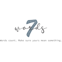 7 words logo, 7 words contact details