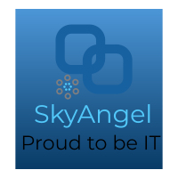 SkyAngel logo, SkyAngel contact details