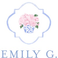 emily g. logo, emily g. contact details