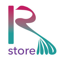 R Store logo, R Store contact details