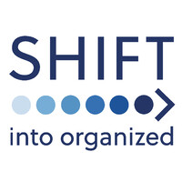 SHIFT into Organized logo, SHIFT into Organized contact details