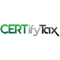 CERTifyTax logo, CERTifyTax contact details