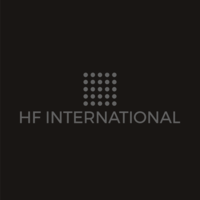 HF International logo, HF International contact details