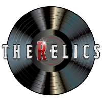 The Relics logo, The Relics contact details