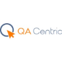 QA Centric logo, QA Centric contact details