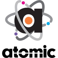 atomic logo, atomic contact details