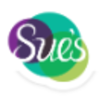 Sue's logo, Sue's contact details